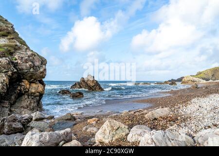 Die schöne Küste bei Maling Well, Inishowen - County Donegal, Irland. Stockfoto