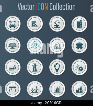 Industrie-Ikonen-set Stock Vektor