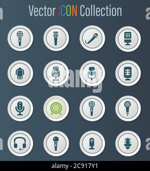 Mikrofon-Symbole-set Stock Vektor