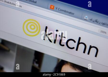 Rjasan, Russland - 05. Juni 2018: Homepage der Kitchn-Website auf dem Display des PC, url - TheKitchn.com Stockfoto