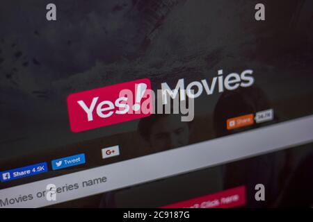 Rjasan, Russland - 05. Juni 2018: Homepage von YesMovies Website auf dem Display von PC, url - YesMovies.to Stockfoto