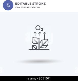 Photosynthese-Symbolvektor, gefülltes flaches Zeichen, solides Piktogramm isoliert auf Weiß, Logo-Illustration. Photosynthese-Symbol für die Präsentation. Stock Vektor