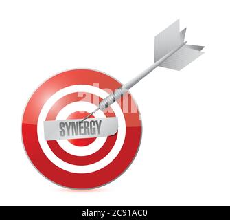 Target Synergy Concept Illustration Design auf weißem Hintergrund Stock Vektor