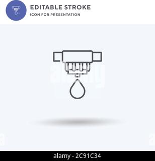 Bewässerung Icon Vektor, gefüllt flaches Zeichen, solide Piktogramm isoliert auf weiß, Logo-Illustration. Bewässerungssymbol zur Präsentation. Stock Vektor