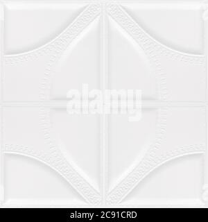 Fliesenleder für ein Raumdekor, eine Fliese mit Volumen Zeichnung und Textur der Haut für die interne Veredelung. Stockfoto