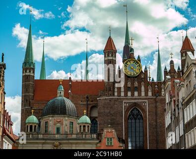 Alte Kathedrale danziger Kirche in polen Stockfoto