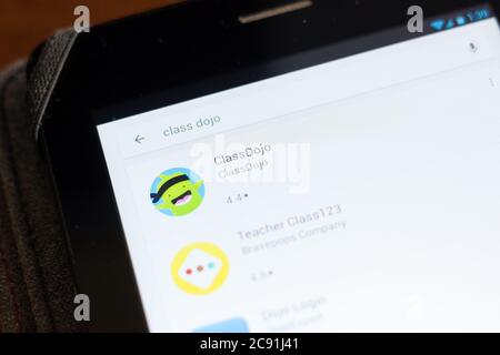 Rjasan, Russland - 24. Juni 2018: ClassDojo Symbol auf der Liste der mobilen Apps Stockfoto