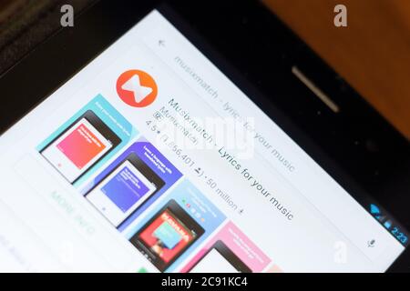 Ryazan, Russland - 24. Juni 2018: Musicmatch-Symbol auf der Liste der mobilen Apps Stockfoto
