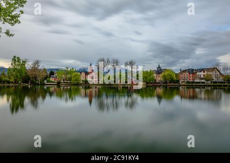 Schöner See von Puigcerda (Katalonien, Spanien) Stockfoto