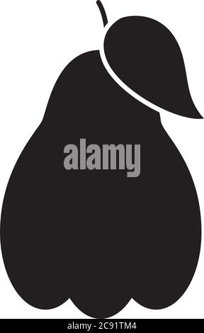 Java Apfel Obst Symbol auf weißem Hintergrund, Silhouette Stil, Vektor-Illustration Stock Vektor
