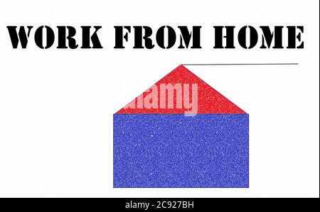 Work from Home Logo-Konzept Stockfoto