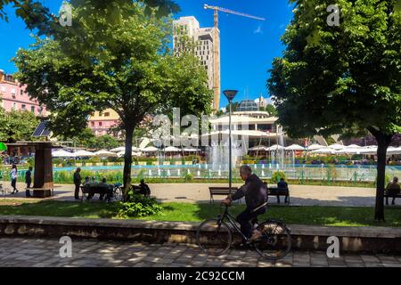 Rinia Park, Tirana, Albanien Stockfoto