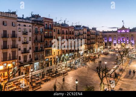 Placa de la font, font Square, tarragona, katalonien, spanien Stockfoto