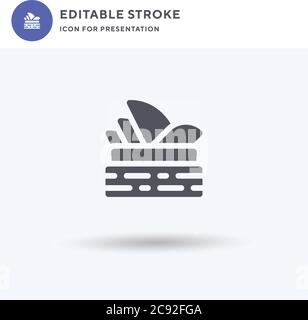 Sydney Icon Vektor, gefüllt flache Zeichen, solide Piktogramm isoliert auf weiß, Logo-Illustration. Sydney-Symbol für Präsentation. Stock Vektor