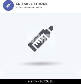 Melodica Icon Vektor, gefüllt flaches Zeichen, solides Piktogramm isoliert auf weiß, Logo-Illustration. Melodica Symbol für die Präsentation. Stock Vektor
