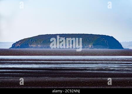 Steep Holm Island in Bridgwater Bay, Somerset. Stockfoto