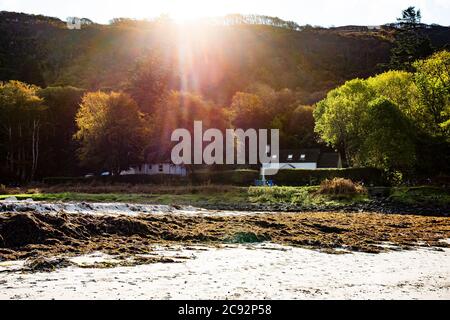 Calgary Bay, Calgary, ein Weiler an der Nordwestküste der Isle of Mull, Argyll and Bute, Schottland, Vereinigtes Königreich. Stockfoto