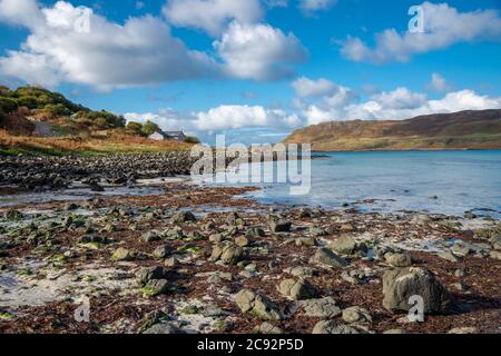 Calgary Bay, Calgary, ein Weiler an der Nordwestküste der Isle of Mull, Argyll and Bute, Schottland, Vereinigtes Königreich. Stockfoto