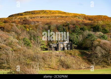 Calgary House, Calgary Bay, Calgary, ein Weiler an der Nordwestküste der Isle of Mull, Argyll and Bute, Schottland, Vereinigtes Königreich. Stockfoto