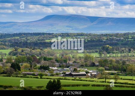 Blick Richtung Pendle Hill über Chipping, Preston, Lancashire, Großbritannien Stockfoto