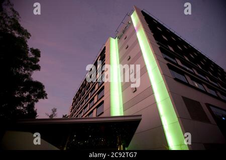 Mendoza, Argentinien - Mär 20, 2008 - Fassade des Hotelkasinos in Mendoza Stockfoto