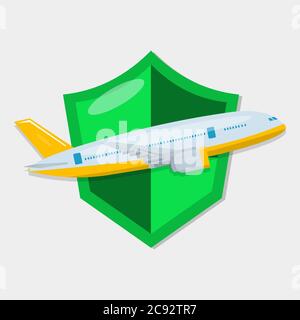 Symbol für Reiseversicherung isolierte Vektordarstellung Stock Vektor
