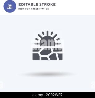 Cracks Icon Vektor, gefüllt flaches Zeichen, solide Piktogramm isoliert auf weiß, Logo-Illustration. Cracks-Symbol für Präsentation. Stock Vektor