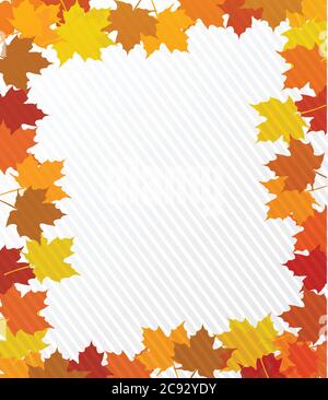 Blätter Rand Danksagung Illustration Design über einem weißen Hintergrund Stock Vektor