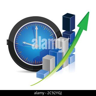 Zeit für große Gewinne. Economy Konzept Illustration Design über weiß Stock Vektor