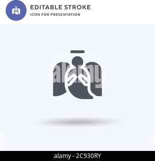 Engel-Symbolvektor, gefülltes flaches Zeichen, solides Piktogramm isoliert auf Weiß, Logo-Illustration. Angel-Symbol für die Präsentation. Stock Vektor