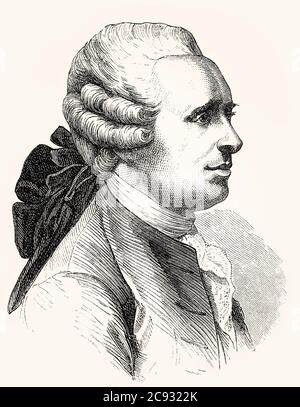 Jean-Baptiste le Rond d'Alembert, 1717–1783, französischer Mathematiker, Physiker und Philosoph Stockfoto