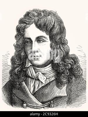 Jacques-Henri Bernardin de Saint-Pierre, 1737 – 1814, französischer Schriftsteller und Botaniker. Stockfoto