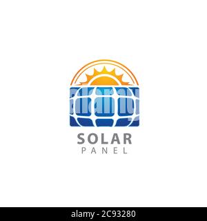 Solarpanel Logo isoliert auf weißem Hintergrund. Solarpanel Symbol einfaches Zeichen. Solar Panel Icon trendige und moderne Symbol für Grafik-und Web-Design. Sol Stock Vektor
