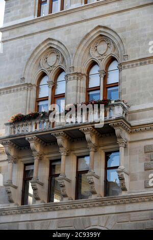 Detail des Wiener Rathauses Wiener Rathaus, Österreich Stockfoto