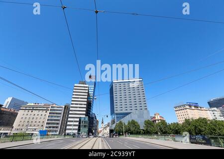 Wien, Österreich - 28. Mai 2017 - Blick auf die Innenstadt von Wien, Österreich Stockfoto