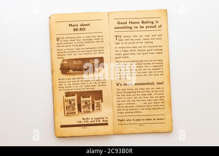 Be-RO Home Rezepte Buch - beliebtes Kochbuch aus den 1950er Jahren - UK Stockfoto
