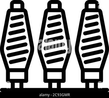 Nähdraht-Symbol, Umrissstil Stock Vektor