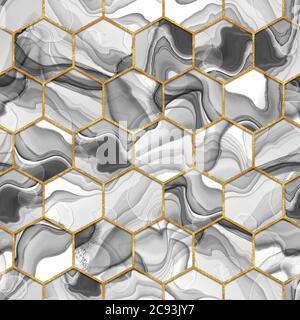 Nahtlose Hexagon-Textur. Abstrakter Hintergrund Stockfoto
