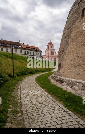 Bastion der Verteidigungsmauer von Vilnius, Vilnius, Litauen Stockfoto