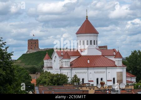 Die Kathedrale der Gottesmutter in Vilnius, Litauen. Der Bischofssitz der orthodoxen christlichen Kirche Stockfoto