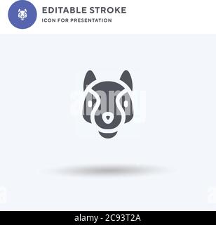 Genet-Symbolvektor, gefülltes flaches Zeichen, solides Piktogramm isoliert auf Weiß, Logo-Illustration. Genet-Symbol für Präsentation. Stock Vektor