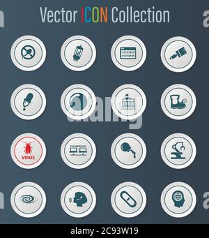 Wissenschaft Icons set Stock Vektor