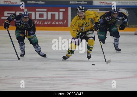 Langenthal, Kanton Bern (BE)/ Schweiz - Dezember 16 2018: Eishockey-Spiel des Teams Elite B des SC Langenthal aigainst HCT Young Lions Stockfoto