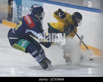 Langenthal, Kanton Bern (BE)/ Schweiz - Dezember 16 2018: Eishockey-Spiel des Teams Elite B des SC Langenthal aigainst HCT Young Lions Stockfoto