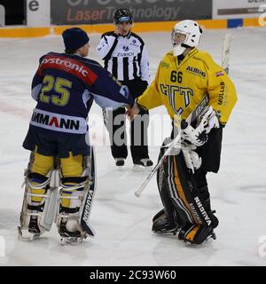 Langenthal, Kanton Bern (BE)/ Schweiz - Dezember 16 2018: Eishockey-Spiel des Teams Elite B des SC Langenthal aigainst HCT Young Lions Stockfoto