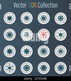 Satz von Sonne Symbole Stock Vektor