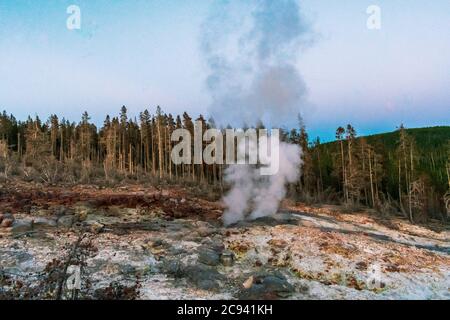 Steamboat Geyser, Norris Geyser Basin, Yellowstone National Park Stockfoto