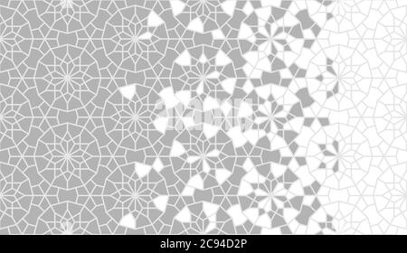 Arabeske Vektorrahmen, Tapete, Textur, Hintergrund, Muster. Geometrische Arabeske Halbtonstruktur mit Auflösung von Farbfliesen Stock Vektor