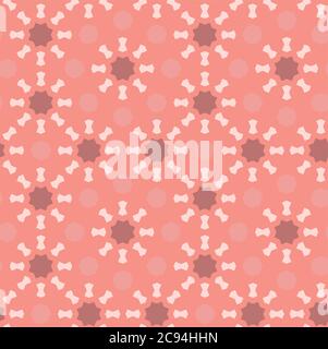 Lebende Koralle nahtlose geometrische Muster. Vektor wiederholende Textur, Muster für Stoff-Design, Stoff, Textil Stock Vektor