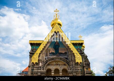 Russisch-orthodoxe Kirche St. Maria Magdalena in Darmstadt, Deutschland Stockfoto